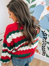 Load image into Gallery viewer, Winter Berries Striped Sweater
