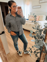 Load image into Gallery viewer, Mixed Gingham Button Up Shirt
