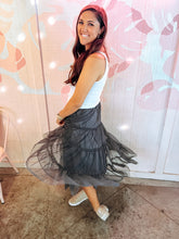 Load image into Gallery viewer, Tiffany Tulle Skirt - Charcoal

