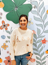 Load image into Gallery viewer, Hello Flower Embroidery Sweater
