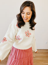 Load image into Gallery viewer, Pink Peonies Sweater

