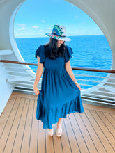 Load image into Gallery viewer, Prussian Blue Ruffled Dress
