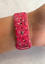 Load image into Gallery viewer, red bandana paisley apple watch band 
