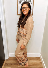 Load image into Gallery viewer, tribal beige matching lounge set 

