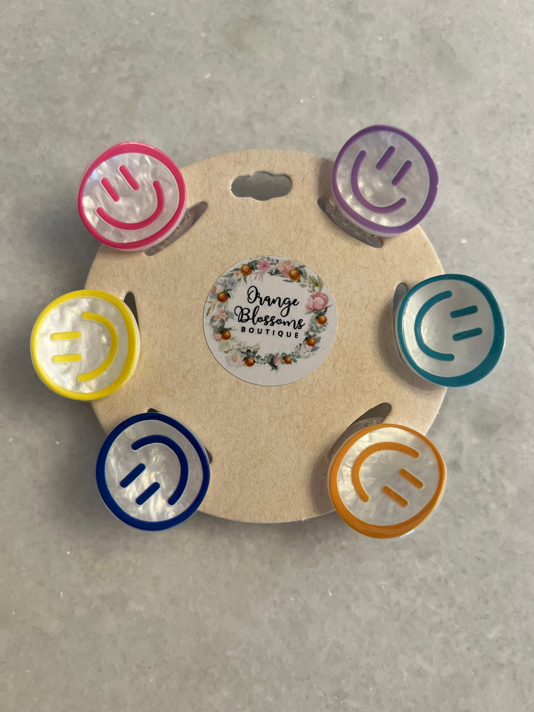 Happy Face Clips - 6 Pack