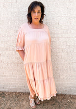 Load image into Gallery viewer, Blush Pink Oversized Plus Size Dress in Blush Pink with pockets
