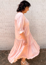 Load image into Gallery viewer, Blush Pink Oversized Plus Size Dress in Blush Pink with pocket
