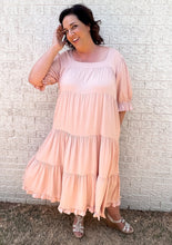 Load image into Gallery viewer, Blush Pink Oversized Plus Size Dress in Blush Pink with pocket
